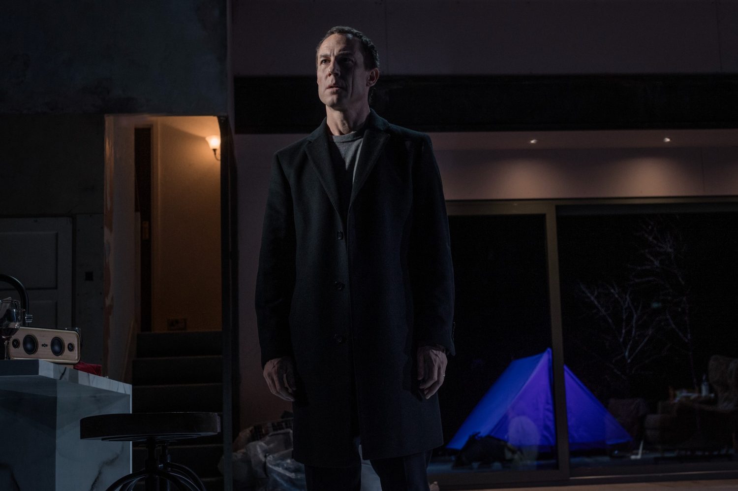 Tobias Menzies as Chris in The Other Place at the National Theatre